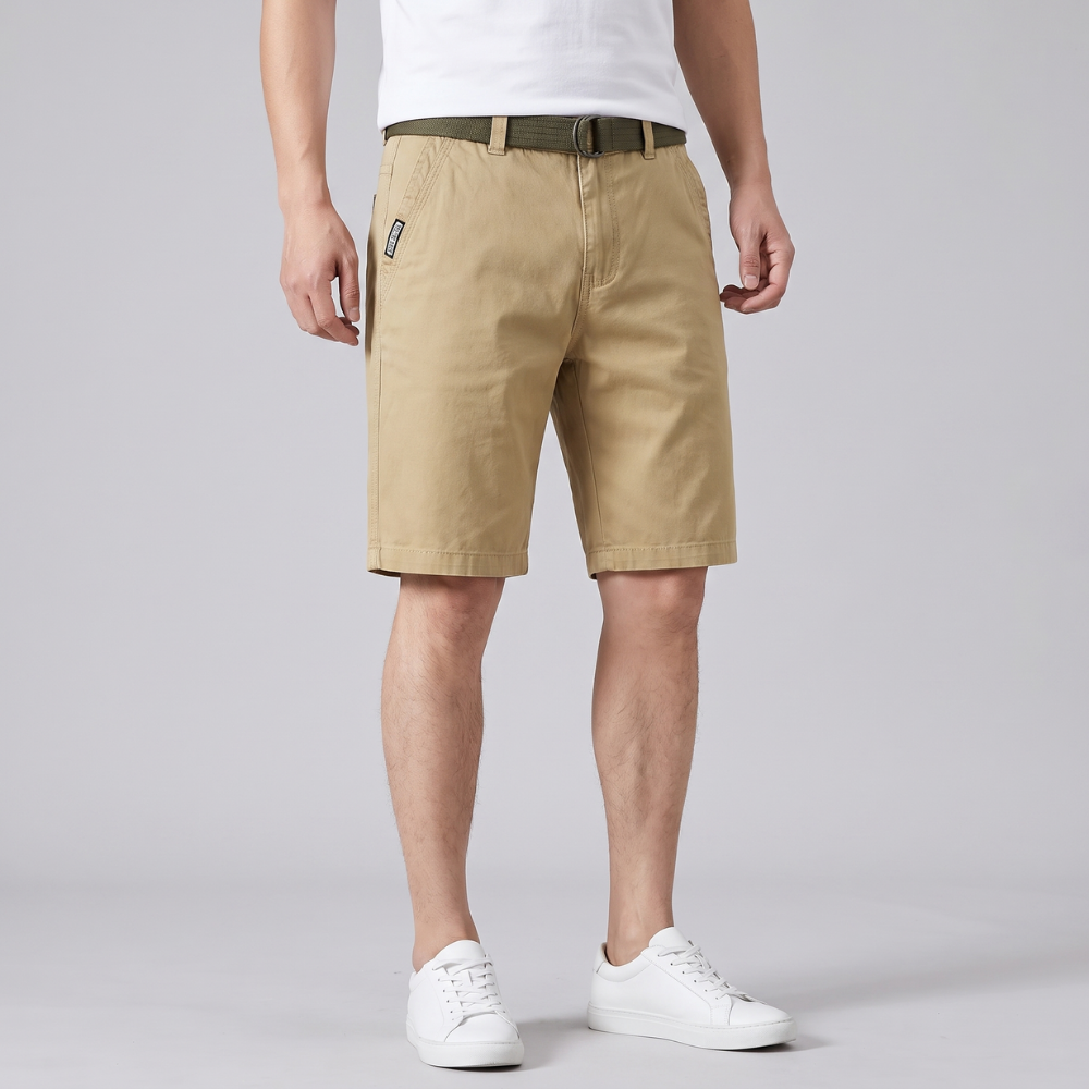 Geoffrey | Cotton Relaxed Fit Casual Shorts