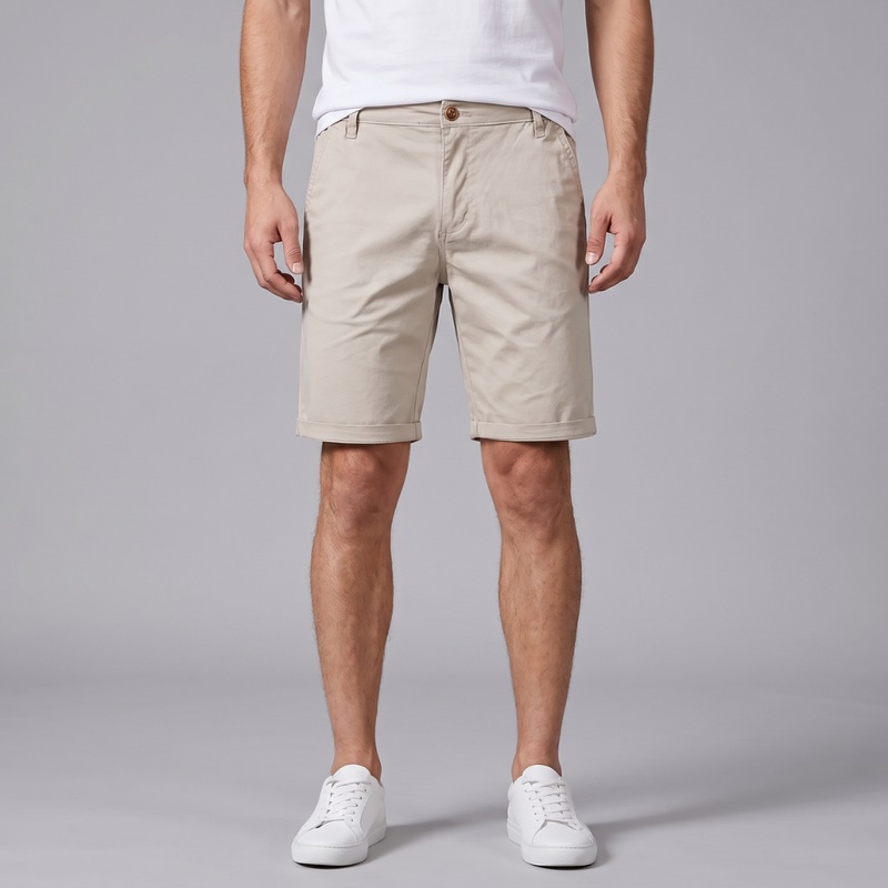 Fraser | Men's Summer Chino Shorts, Cotton Stretch Casual Beach Shorts