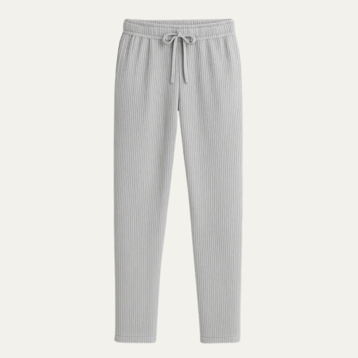 Horace Ribbed Drawstring Trousers Grey