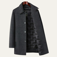 Tyndale wool blend down insulated coat in Black