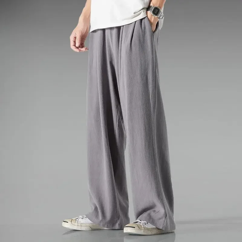 Ronan linen trousers in Grey