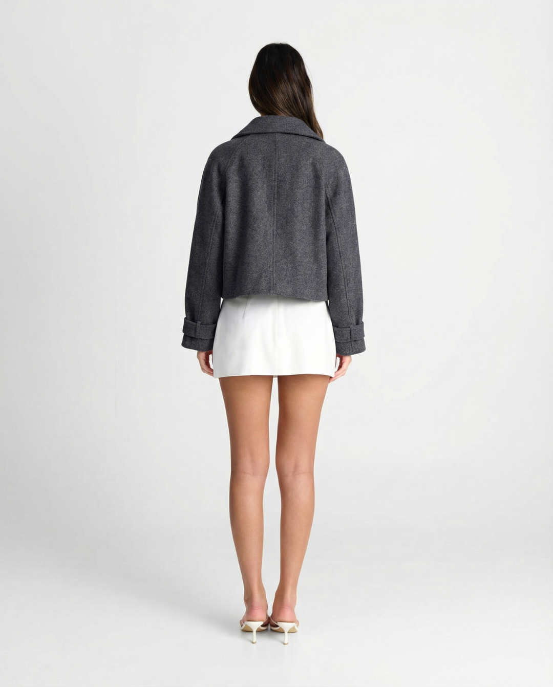 Allegra | Cropped Textured Wool Jacket