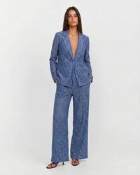 Yasmin | Lace Blazer and Wide Leg Trouser Set