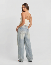 Mabel | Wide Leg Mid Rise Jeans