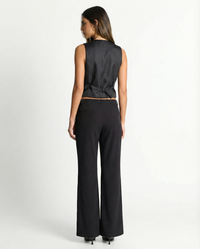 Maya | Grey Pinstripe Tailored Vest