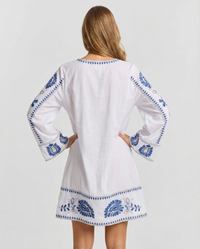 Dulcie | Embroidered Cotton Kaftan Beach Dress