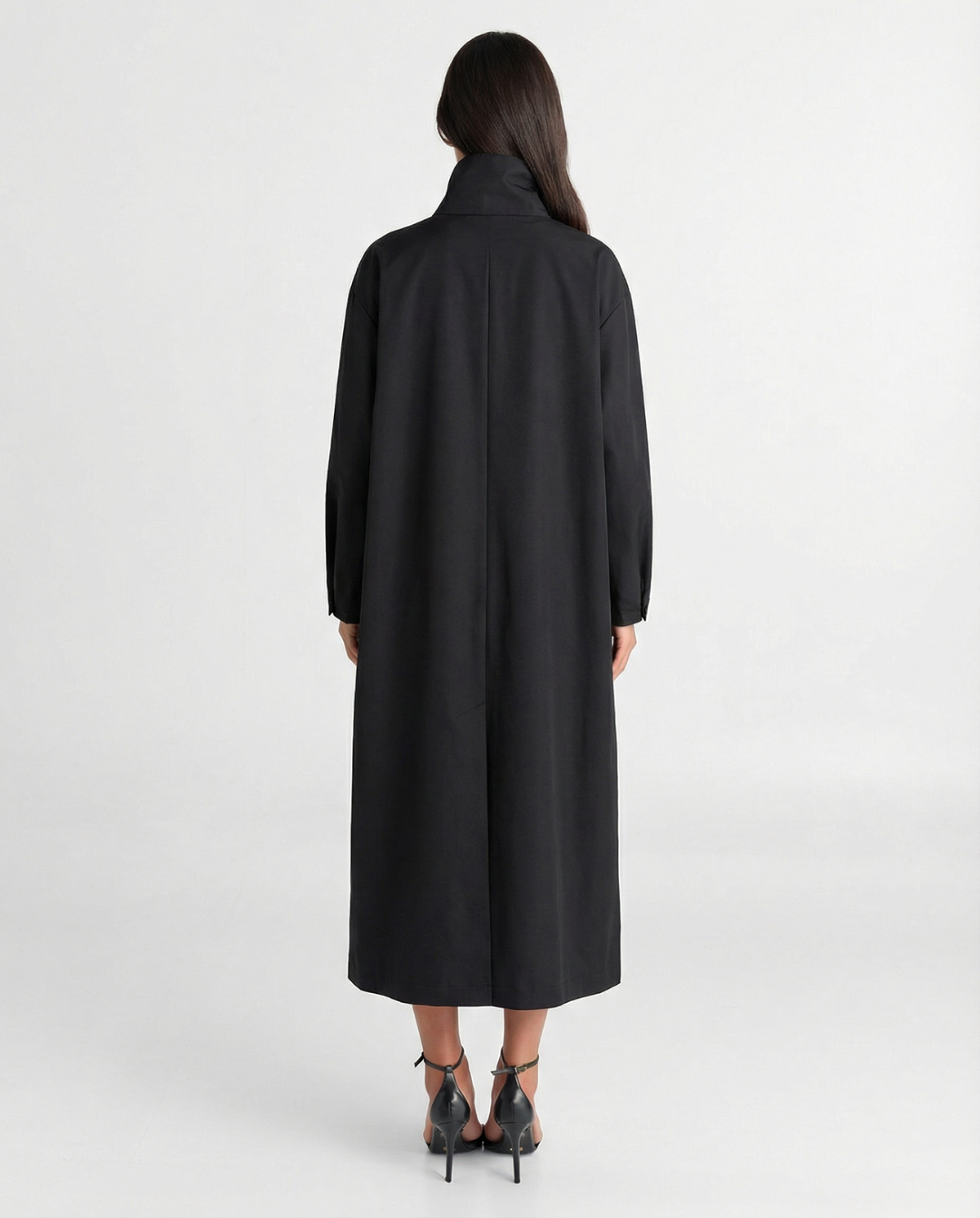 Connie | Midi Trench Coat with Stand Collar