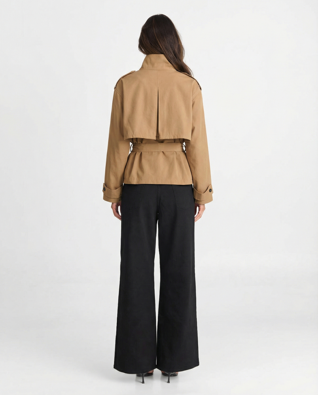 Layla | Cropped Camel Utility Jacket
