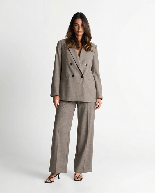 Aria | Smart Casual Beige Suit Double Breasted
