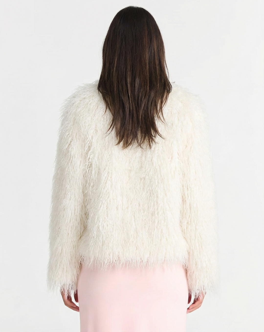 Romy | Shaggy Faux Fur Cropped Jacket