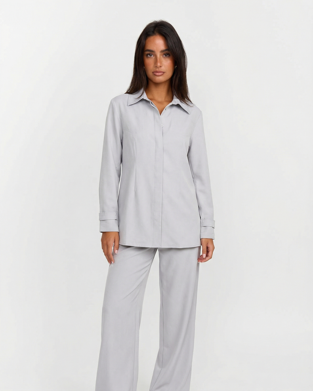 Nina | Grey Wide Leg Co-ord Set