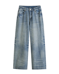Megan | Vintage Faded Wide Leg Jeans