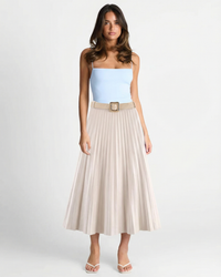 Tessa | Fine Pressed Pleat Midi Skirt