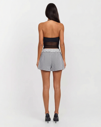 Stella | Striped Relaxed Drawstring Linen Shorts