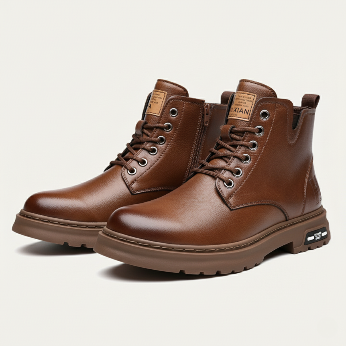 Cranleigh boots leather upper detail