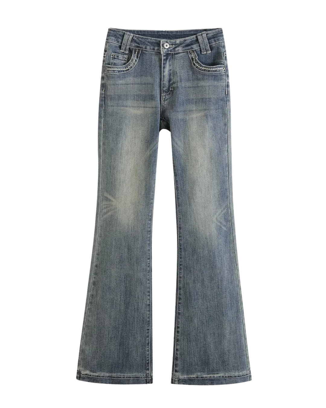 Lexi | High Waist Wide Leg Faded Jeans