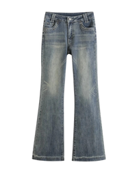 Lexi | High Waist Wide Leg Faded Jeans