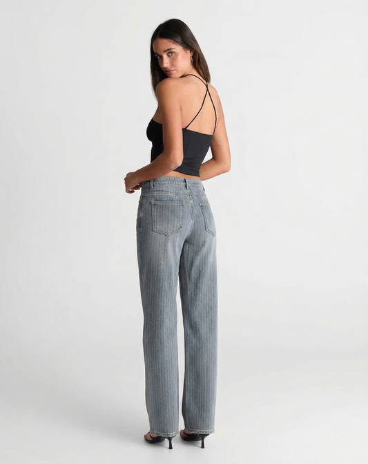 Wren | Wide Leg Jeans Light Blue High Waisted Straight Leg