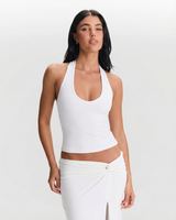 Saffron | Jersey Scoop Neck Halter Top