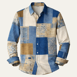 Finn | Colour Block Patchwork Button Up Shirt