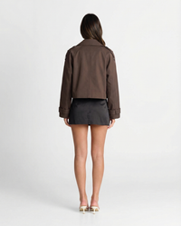 Adeline | Cropped Double-Breasted Trench Coat