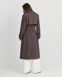 Alicia | Longline Double-Breasted Trench Coat