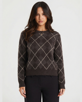 Cressida | Relaxed Argyle Knit Top