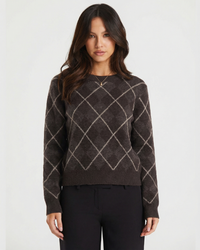 Cressida | Relaxed Argyle Knit Top