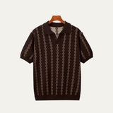 Jay | Men's Patterned Knit Polo Shirt