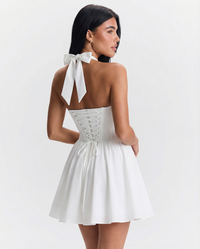 Elspeth | Sweetheart Halter Neck Mini Dress