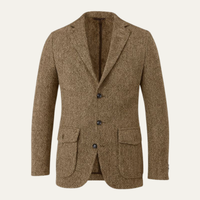 Ludovic | Single Breasted Wool Herringbone Tweed Blazer