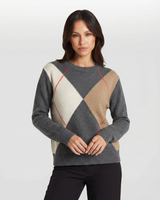 Celeste | Relaxed Argyle Knit Sweater