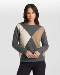 Celeste | Relaxed Argyle Knit Sweater