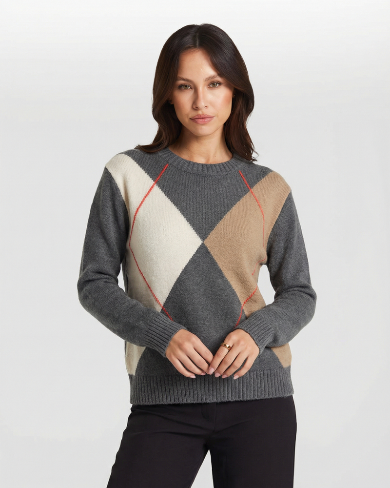 Celeste | argyle knit sweater