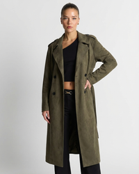 Megan | Longline Double-Breasted Trench Coat