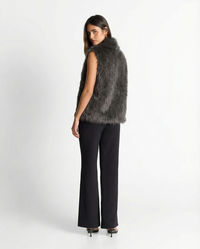 Hazel | High-Neck Faux Fur Gilet
