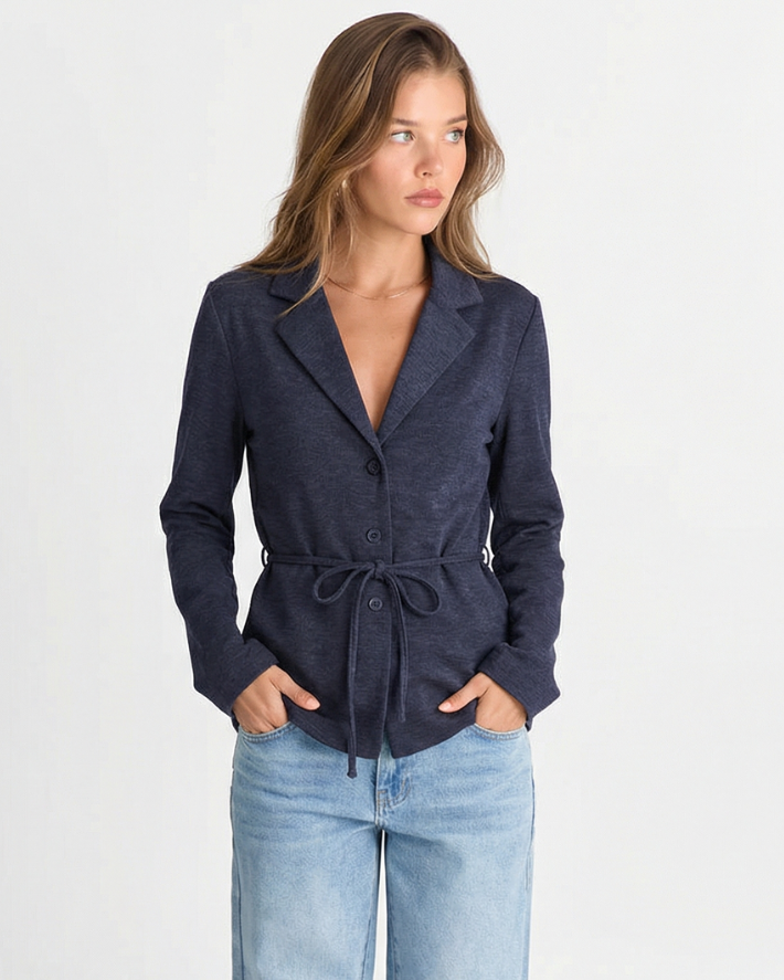 Josephine | Tailored Belted Jersey Blazer