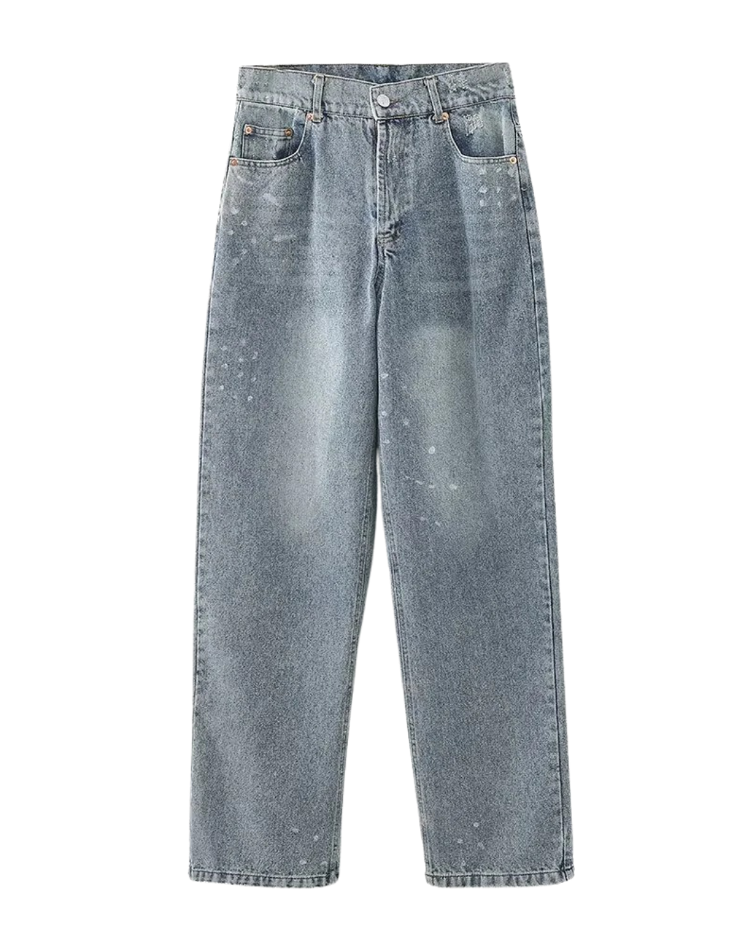 Ada | High Rise Straight Leg Grey Jeans