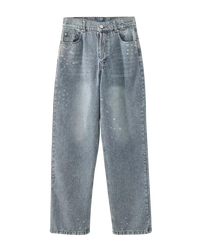 Ada | High Rise Straight Leg Grey Jeans