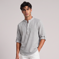 Brandon | Men's Lightweight Casual Grandad Collar Shirt