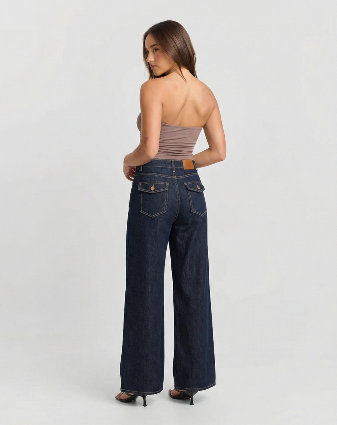Margot | Wide Leg Jeans Dark Blue High Waisted