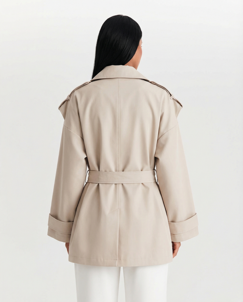 Betsy | cropped trench coat