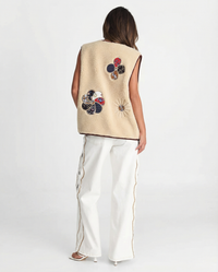 Marnie | Patchwork Toggle-Front Knit Vest