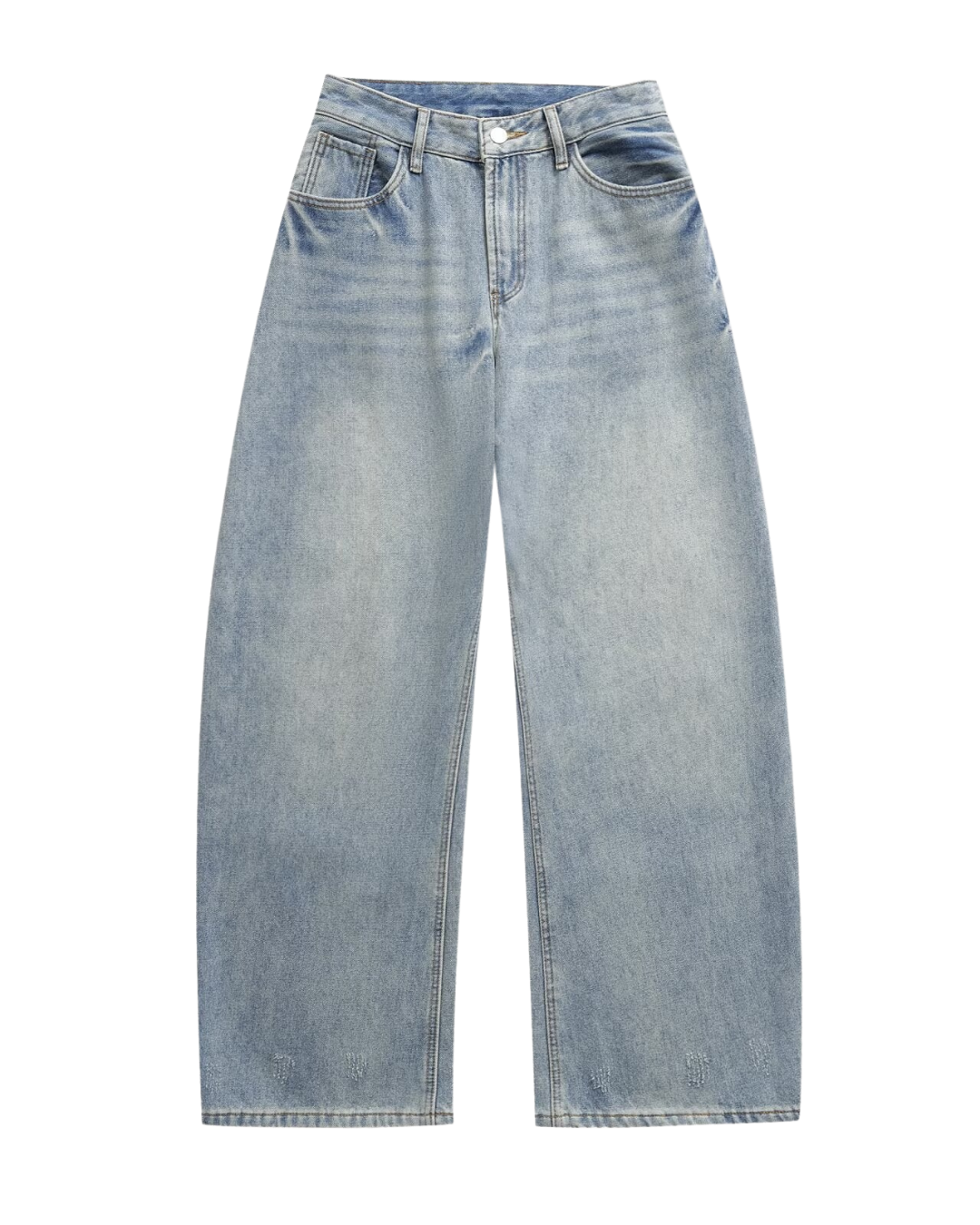 Isla | Wide Leg Jeans Light Blue High Waisted Vintage Faded