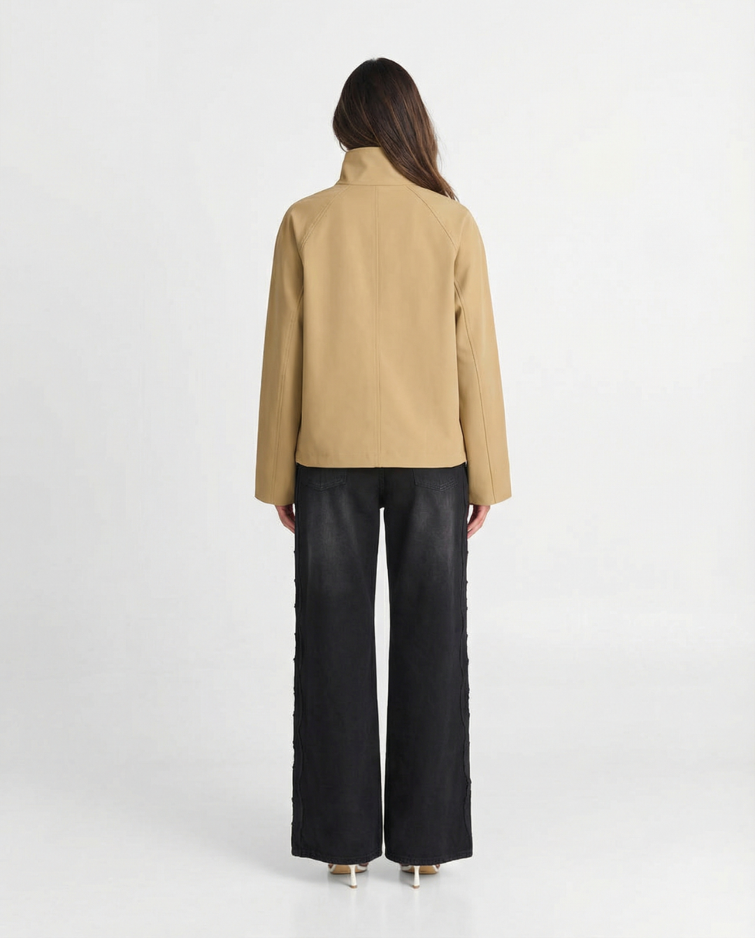 Ella | Cropped Asymmetric Light Jacket