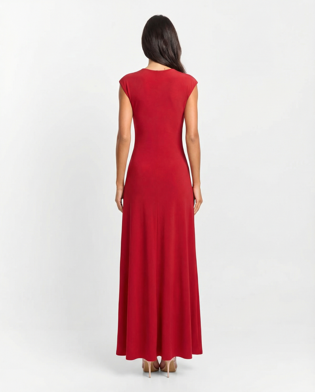 Camilla | Cowl Neck Gold Hardware Maxi Dress