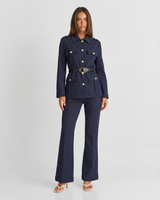 Grace | Belted Jersey Blazer Wide Leg Trouser Co-ord Set