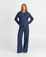 Lola | Dark Wash Denim Jacket Wide Leg Jeans Set
