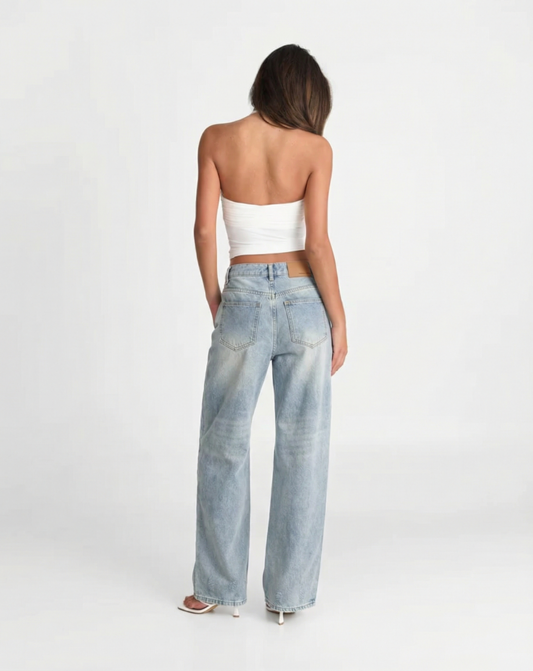 Isla | Wide Leg Jeans Light Blue High Waisted Vintage Faded