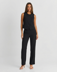Charlotte | Asymmetric Tailored Blazer Wide Leg Pants Set